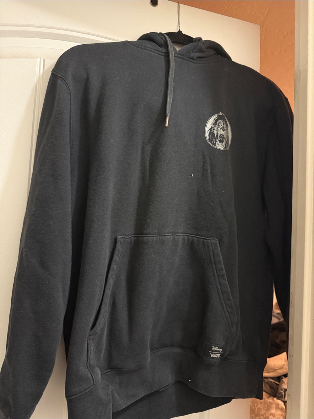 Vans Black Pullover Hoodie with Small Chest Graphic